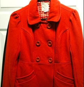 Tulle burnt orange wool jacket size XS